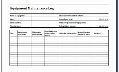 Cnc Machine Maintenance Checklist Format