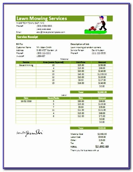 Commercial Lawn Care Bid Template