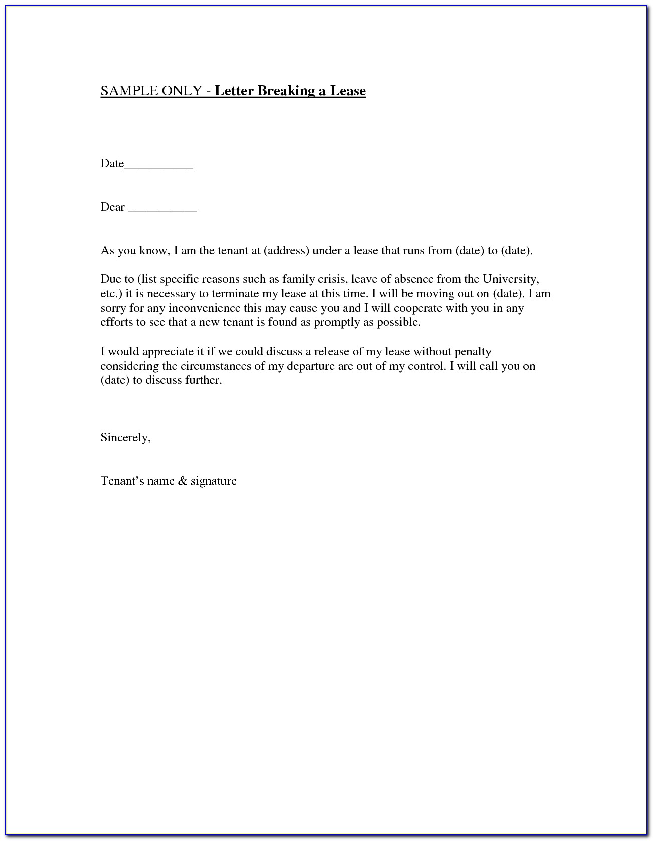 Commercial Lease Agreement Template Word Free