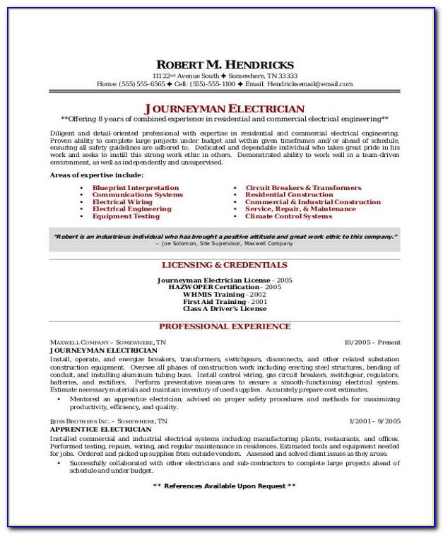 Executive Resume Template Word Free Download