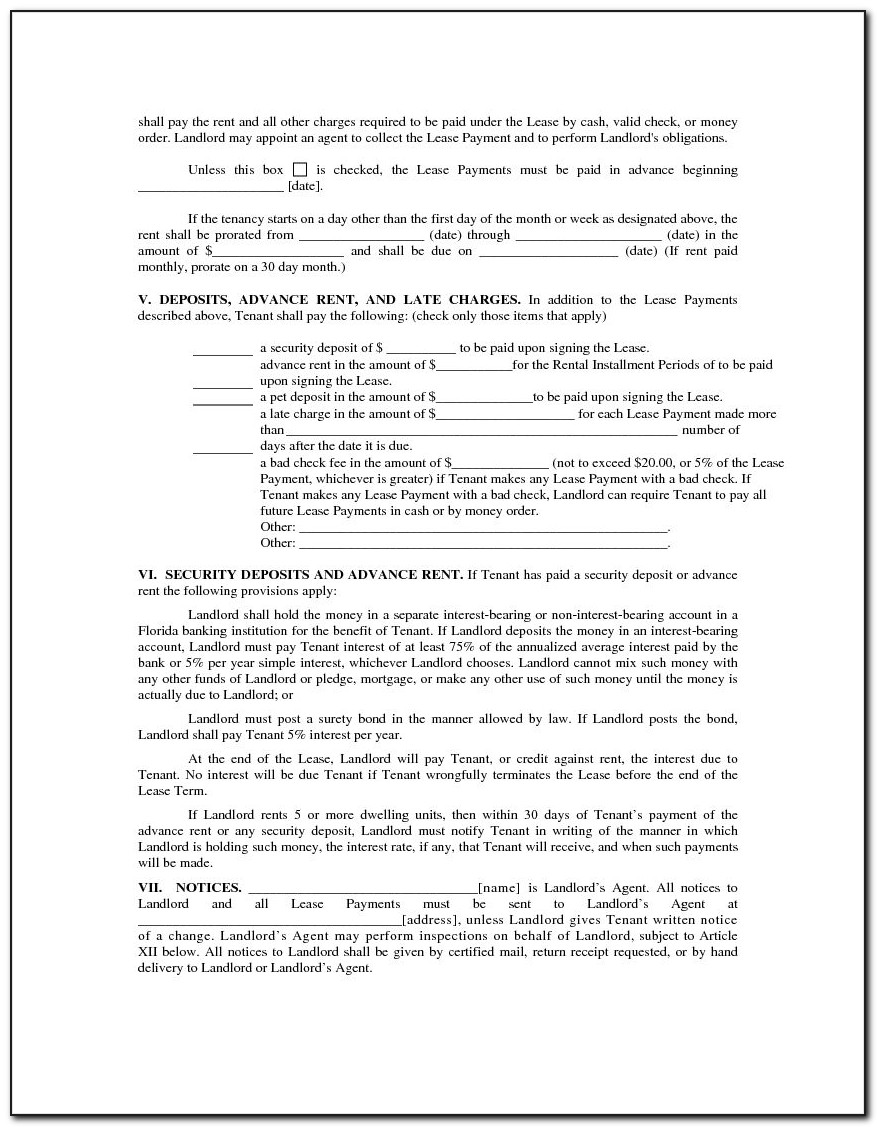 Free Florida Commercial Lease Agreement Pdf