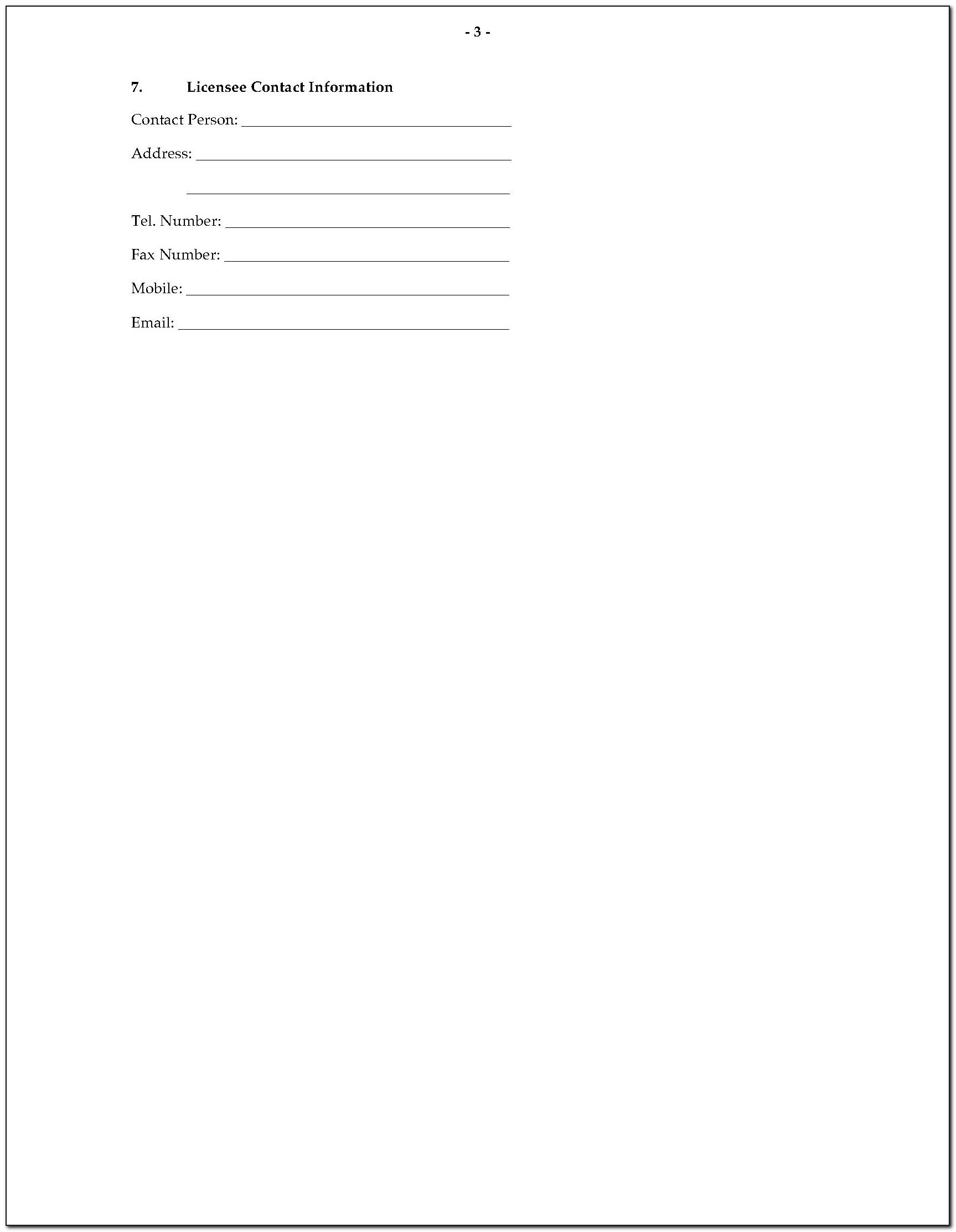 Free Licence Agreement Template Uk