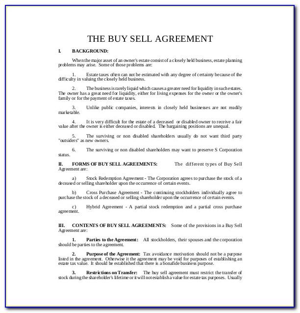 Free Llc Buyout Agreement Form