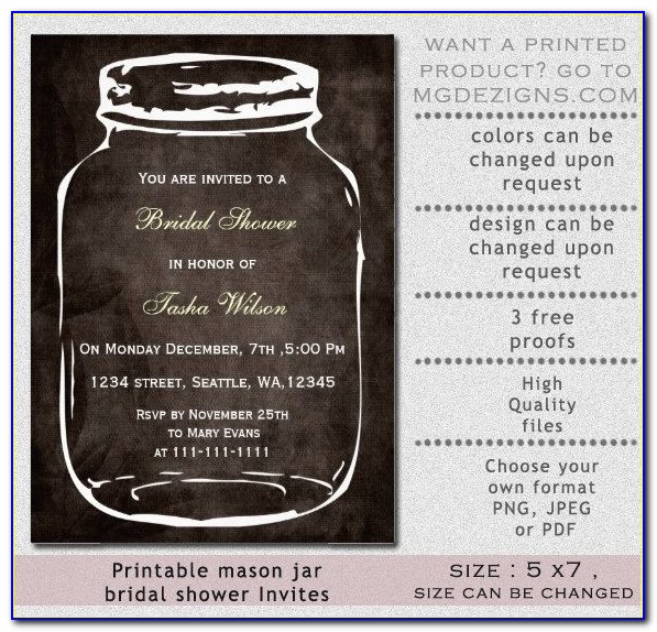 Free Mason Jar Birthday Invitation Template