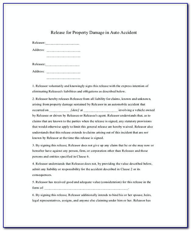 General Liability Waiver Template Free Canada