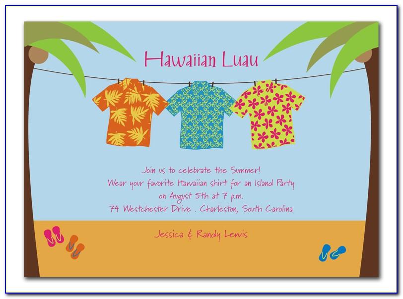 Hawaiian Birthday Invitation Templates Free