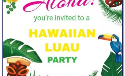 Hawaiian Themed Invitation Wording