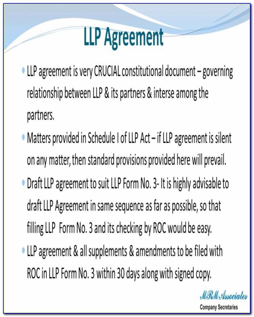 Initial Agreement In Llp Form 3