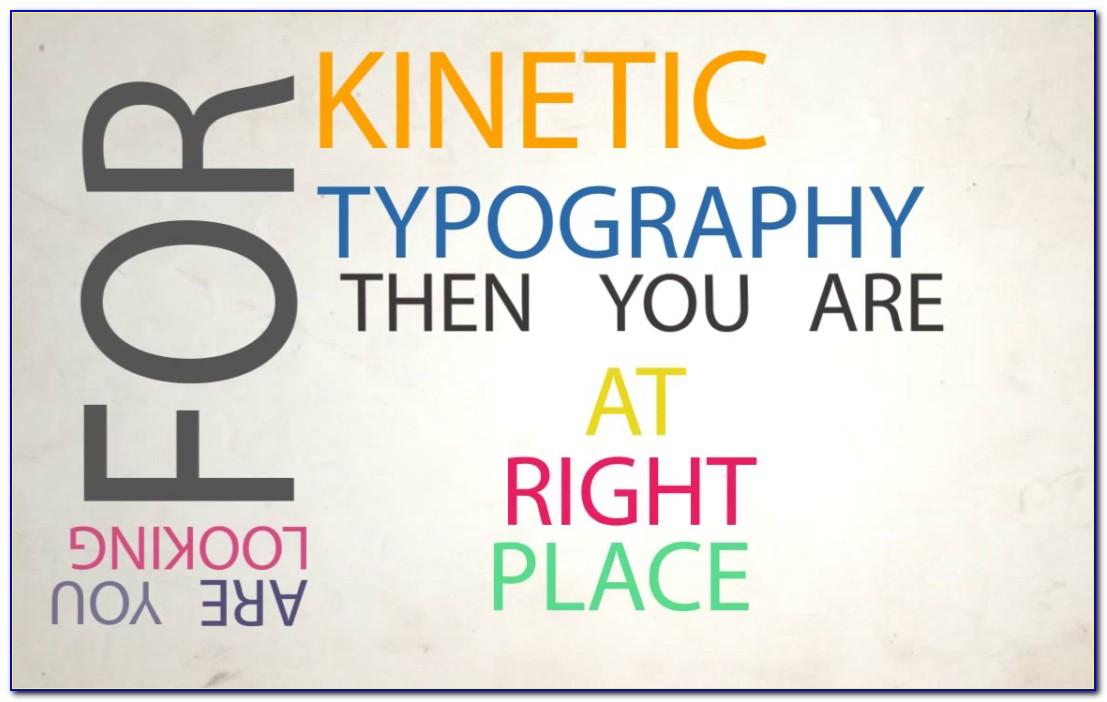 Kinetic A Typography Opener Project For After Effects (videohive)