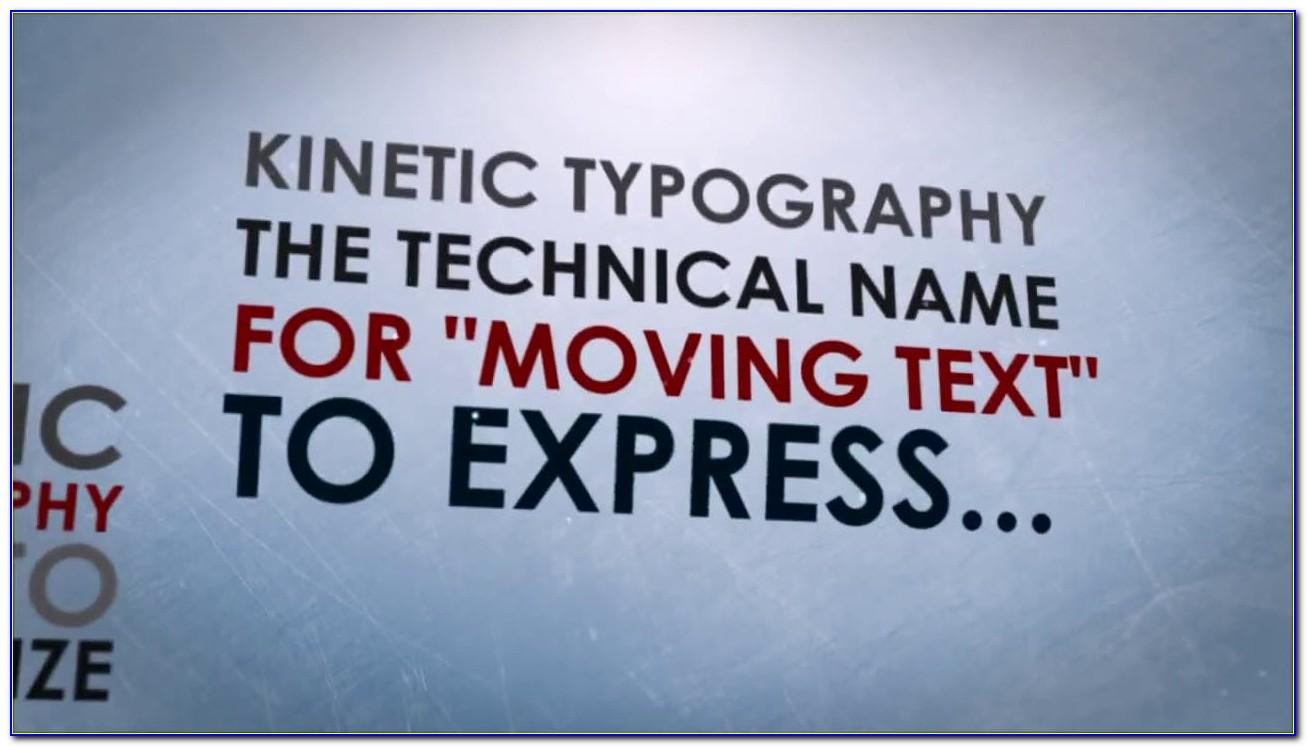Kinetic Typography After Effects Project Free Download