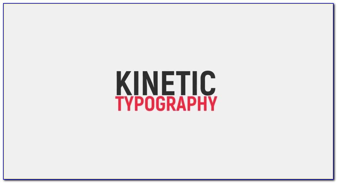 Kinetic Typography After Effects Template Free