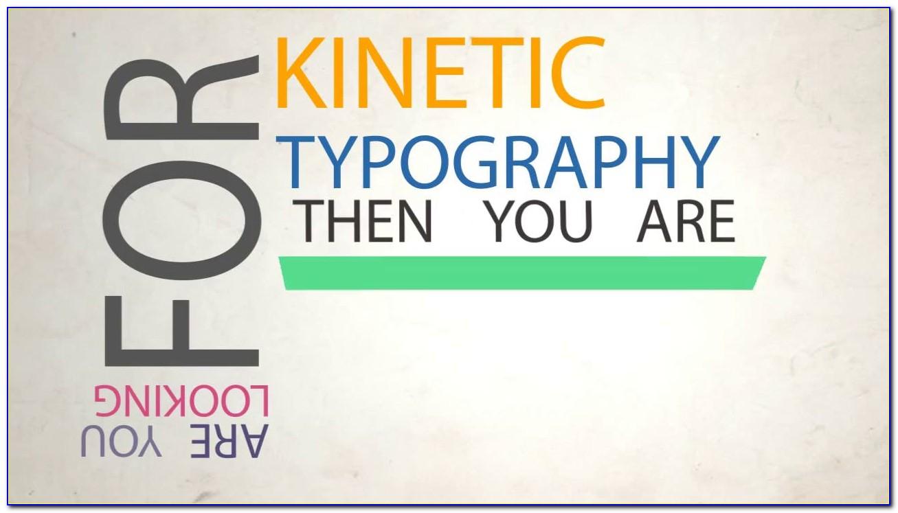 Kinetic Typography After Effects Templates