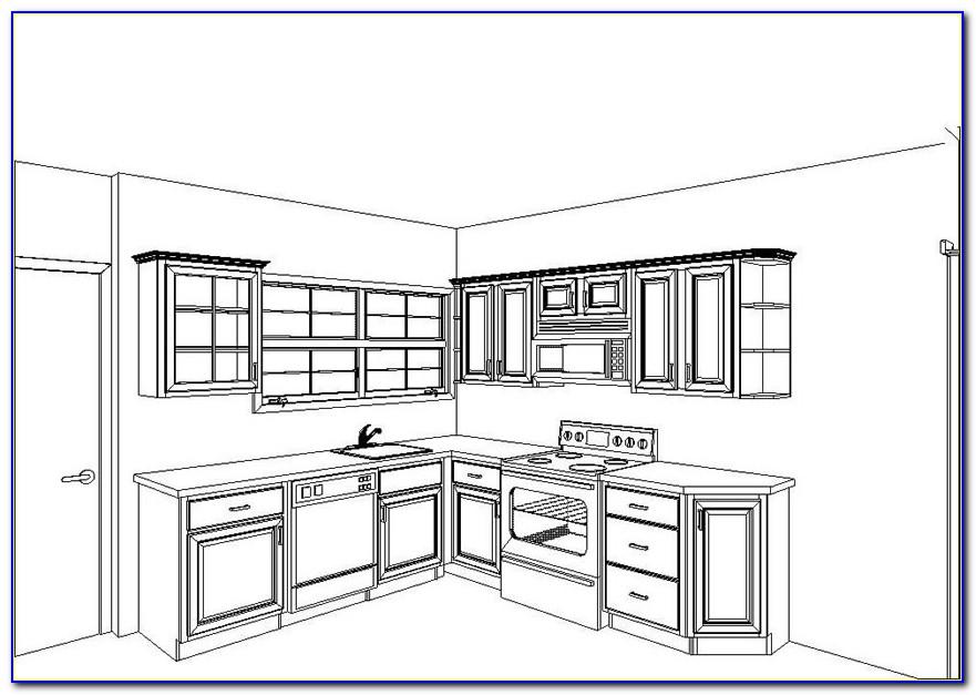 Kitchen Cabinet Layout Template