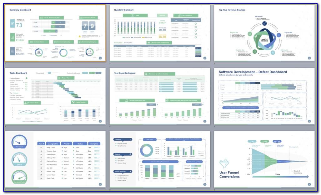 Kpi Powerpoint Template Free Download