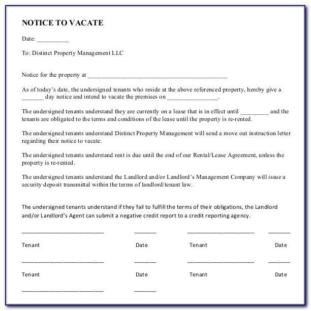 Landlord Notice To End Tenancy Letter Template Uk Free