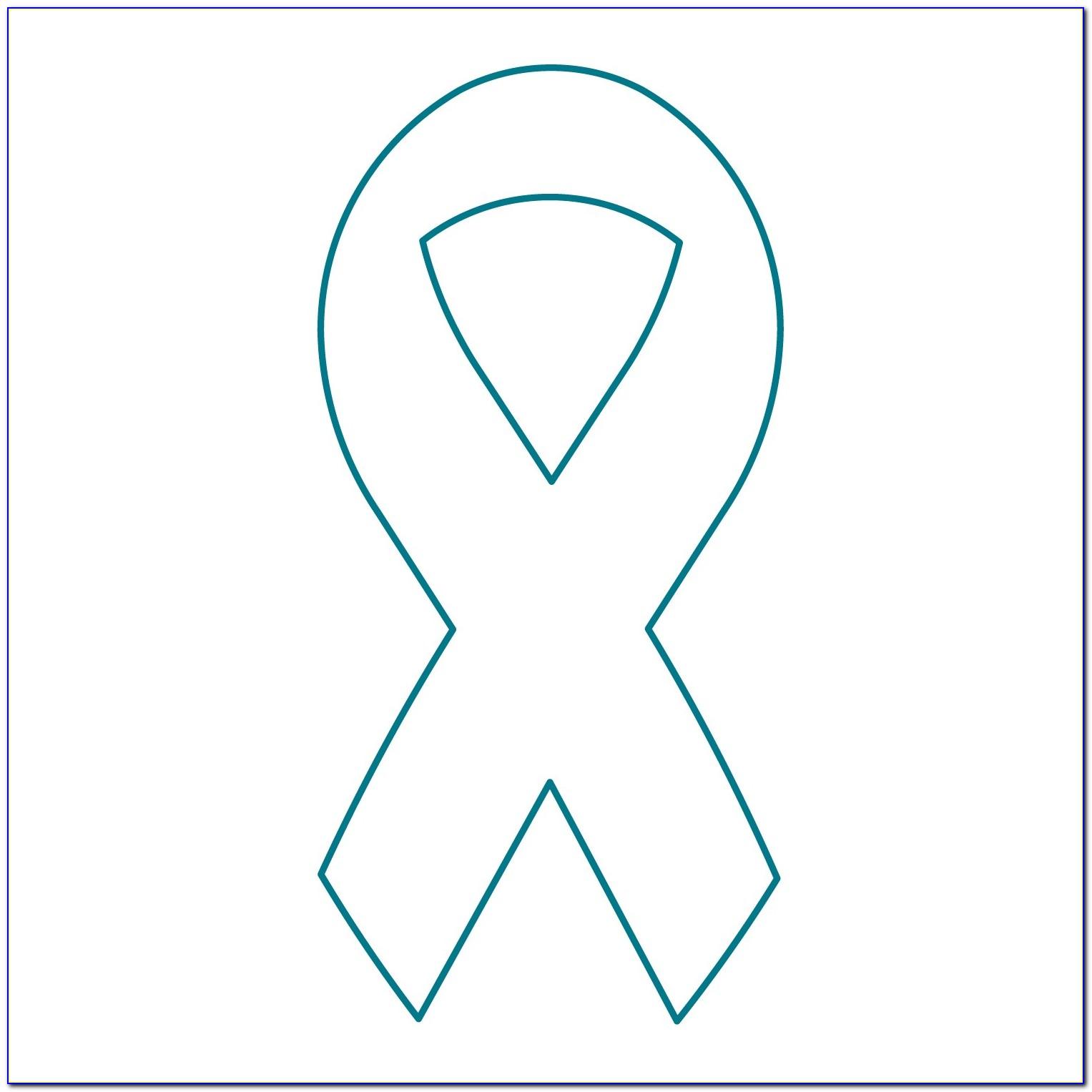 Large Breast Cancer Ribbon Template