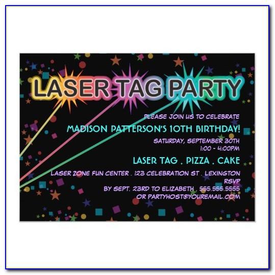 Laser Tag Invitations Templates