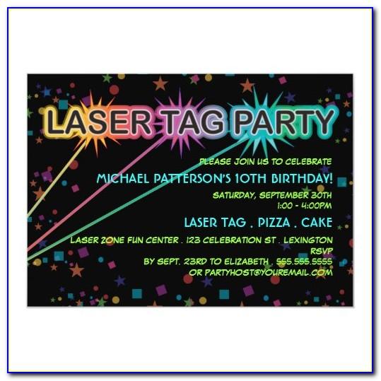 Laser Tag Party Invitation Template