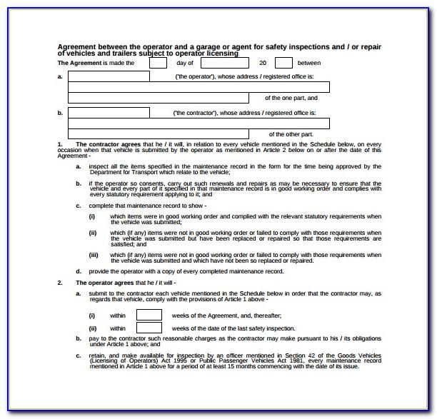 Lawn Care And Landscape Maintenance Contract Template