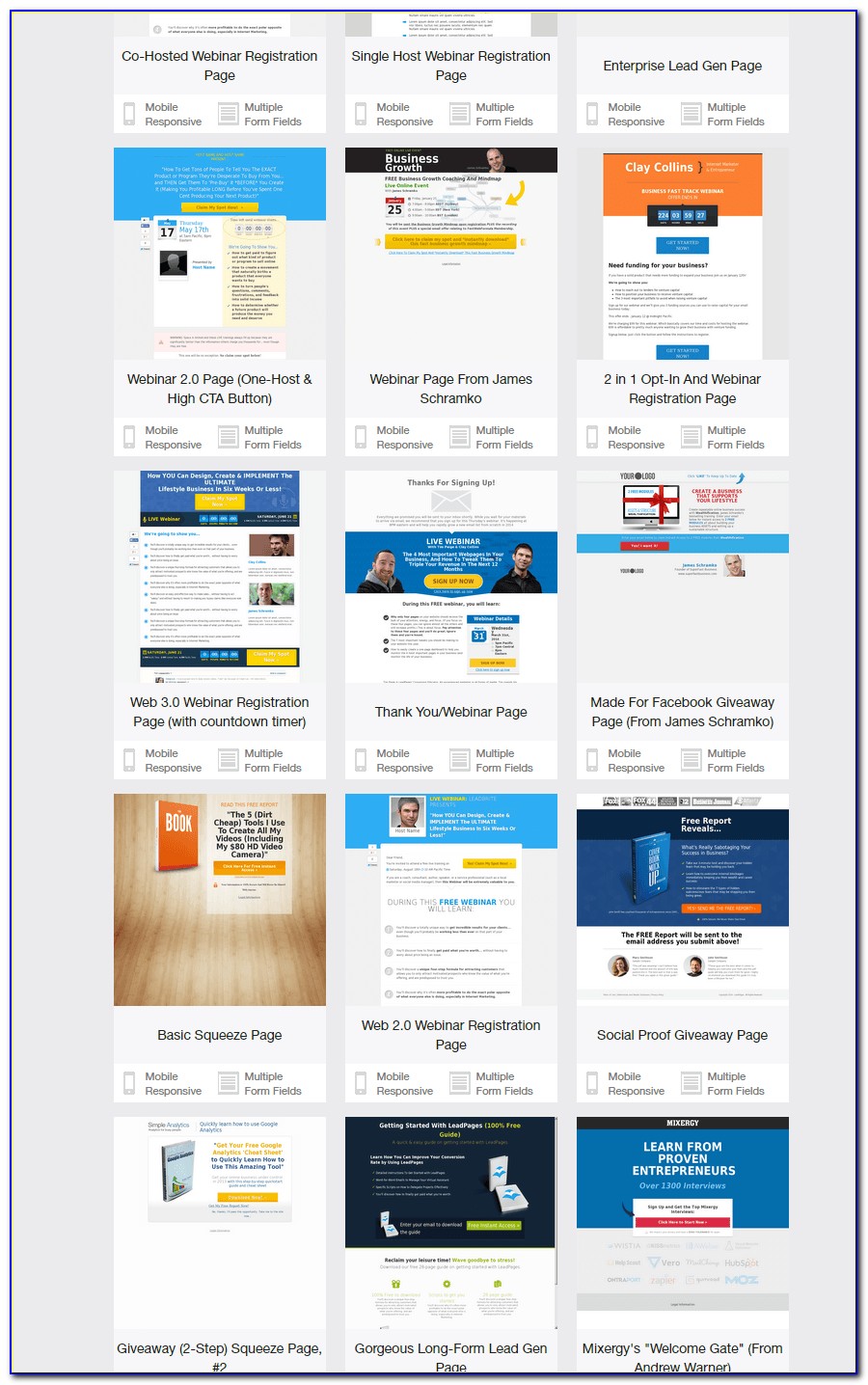 Lead Generation Landing Pages Templates