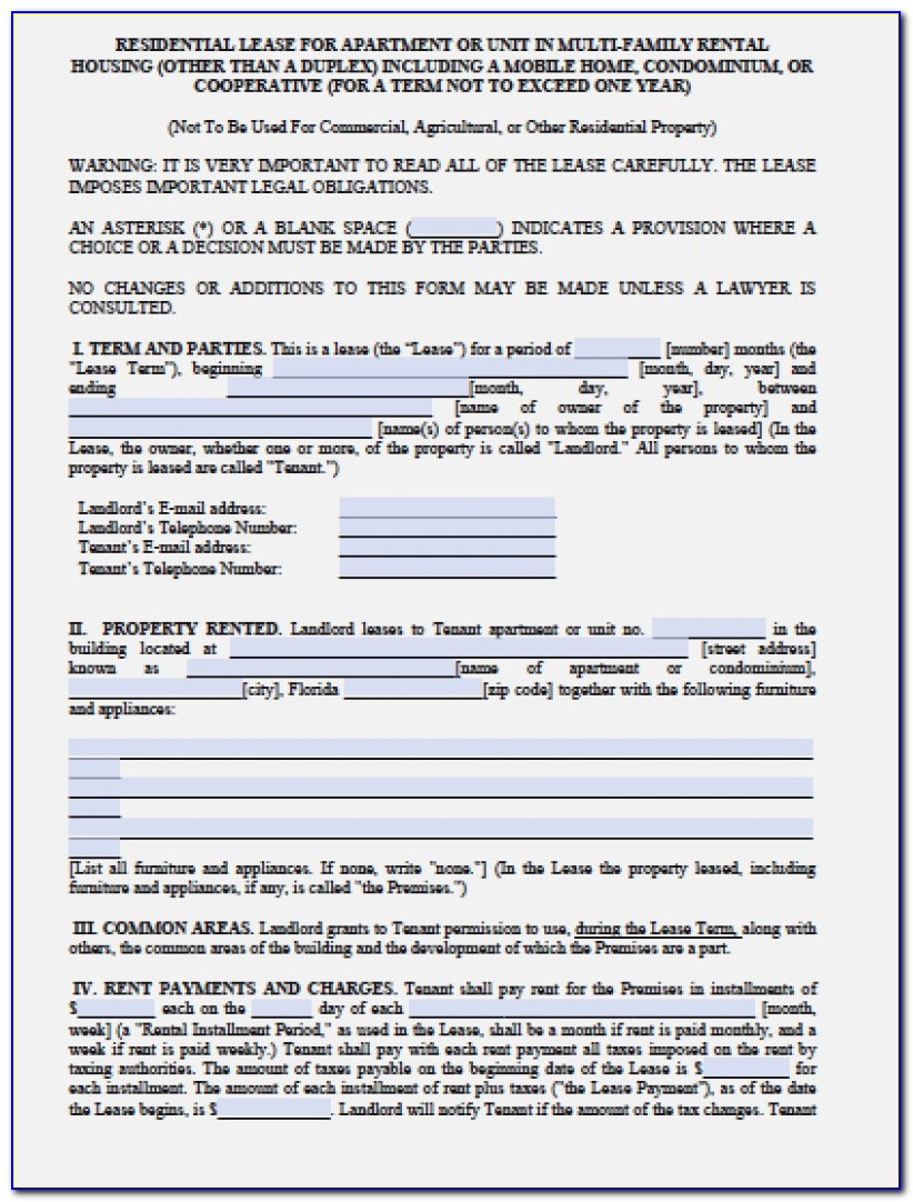 Lease Agreement For Commercial Property Template