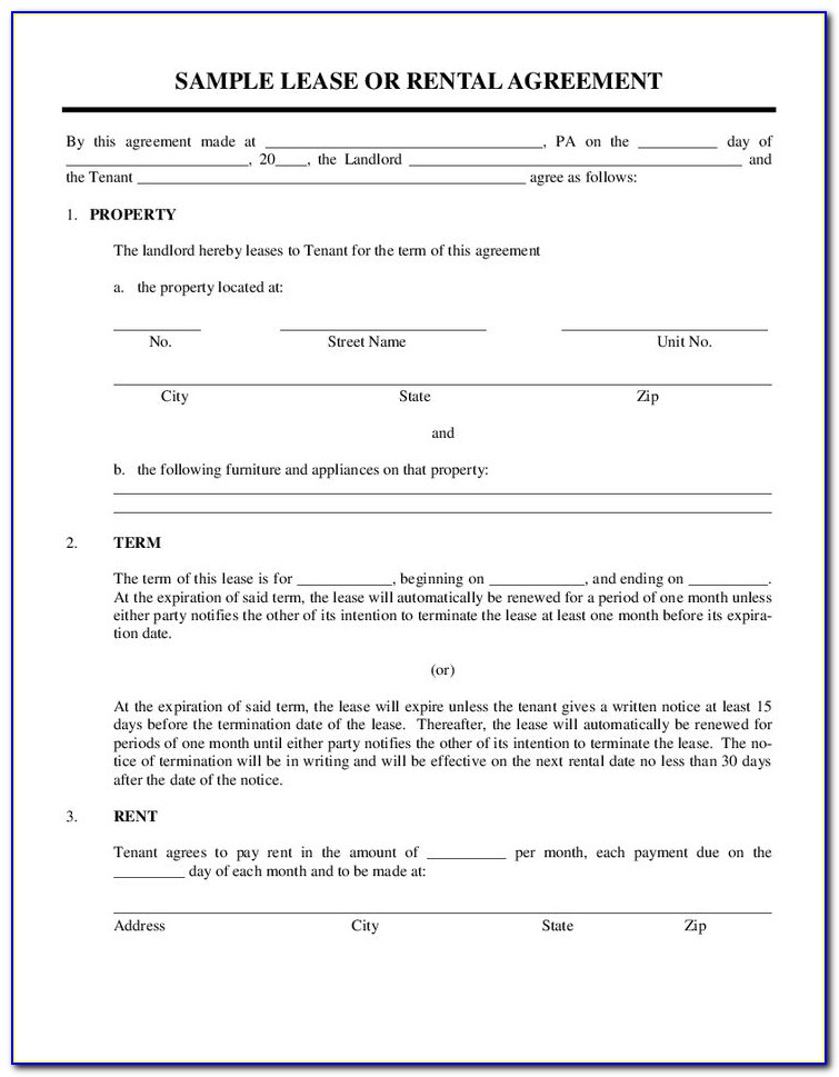 Lease Agreement Template Florida Residential