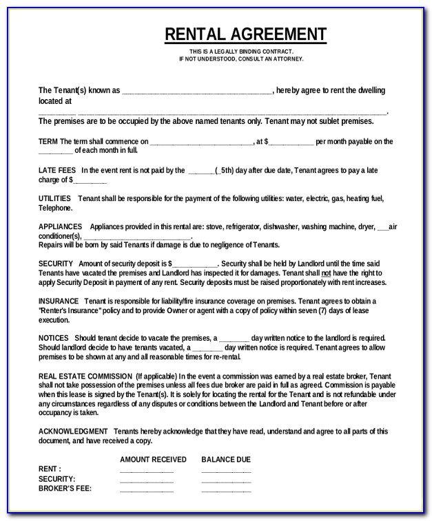 Lease Agreement Template Free Nz