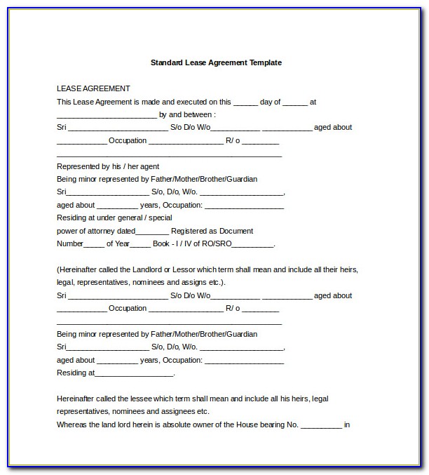 Lease Agreement Template South Africa