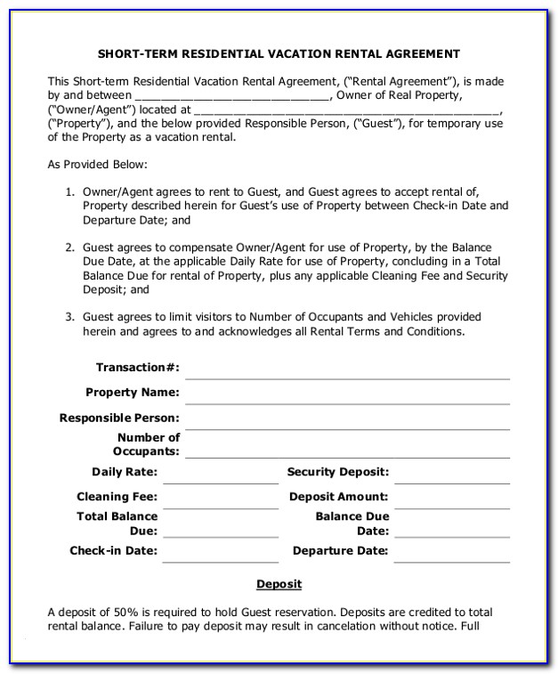 Lease Agreement Template Word Florida