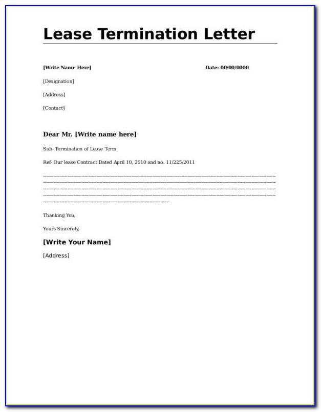 Lease End Template Letter