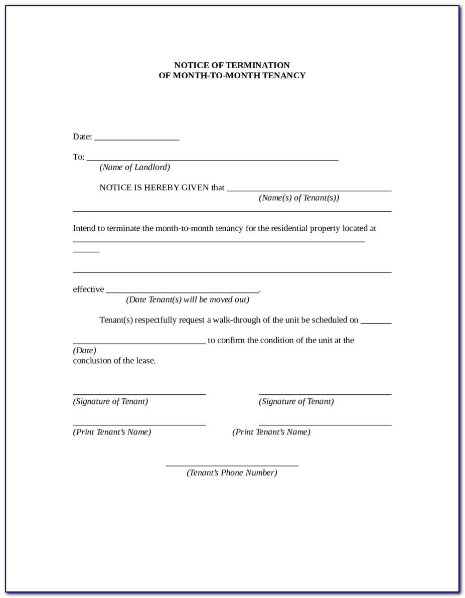 Lease Termination Letter Template Free