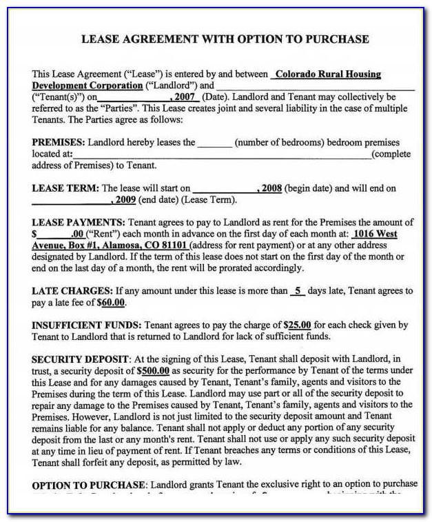 Lease To Own Car Contract Form
