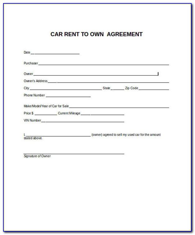 Lease To Own Car Contract Template