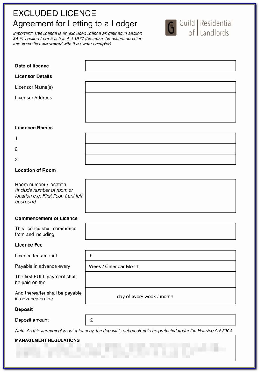 Licence To Occupy Agreement Template Free