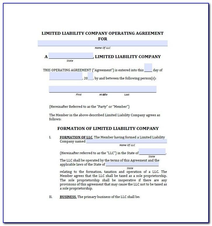 Limited Liability Partnership Agreement Templat