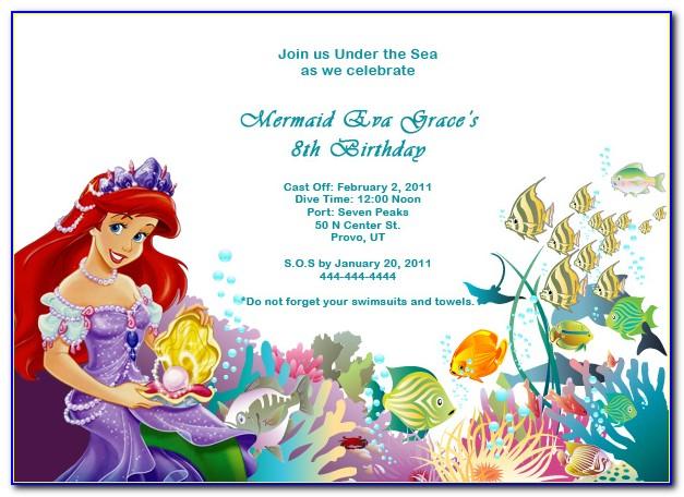 Little Mermaid Invitation Template