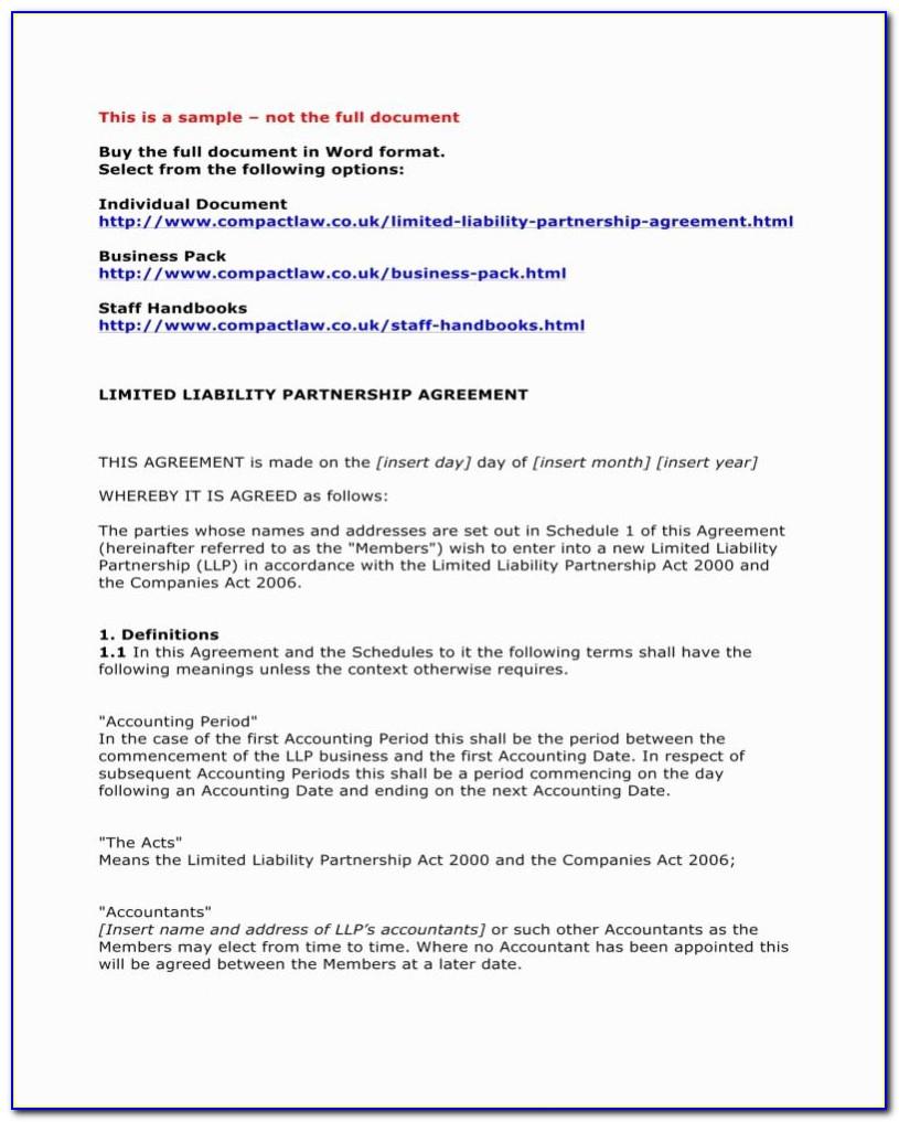 Llp Agreement Template Malaysia