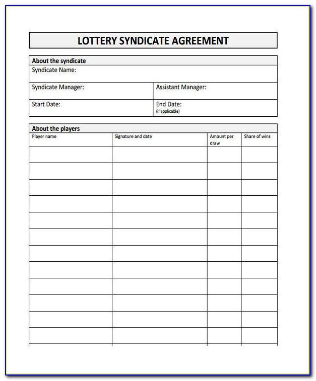 Lottery Syndicate Contract Example