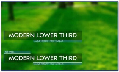 Lower Thirds After Effects Templates Free