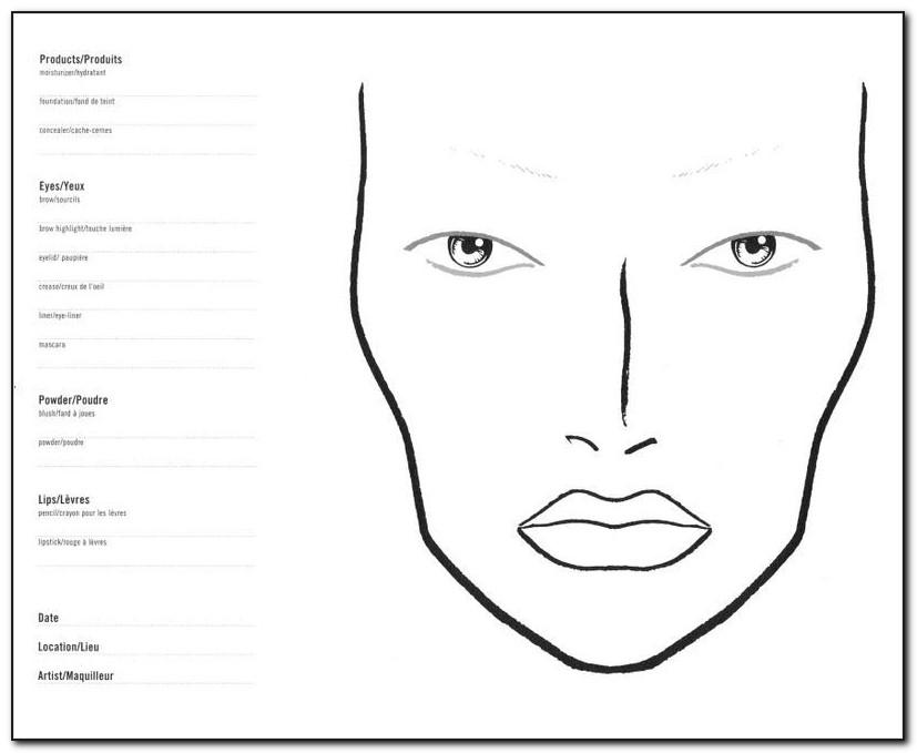Mac Makeup Face Chart Template