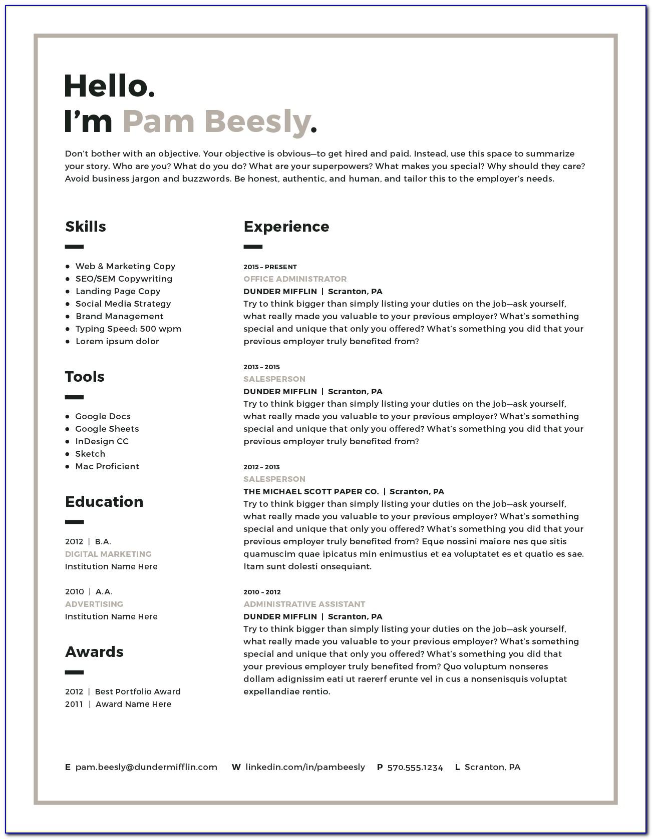 Mac Resume Templates For Pages