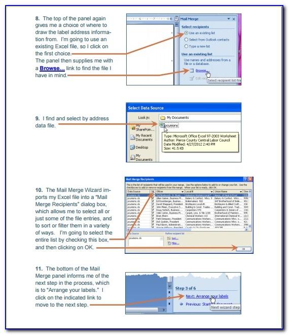 Mail Merge Labels Microsoft Word 2007