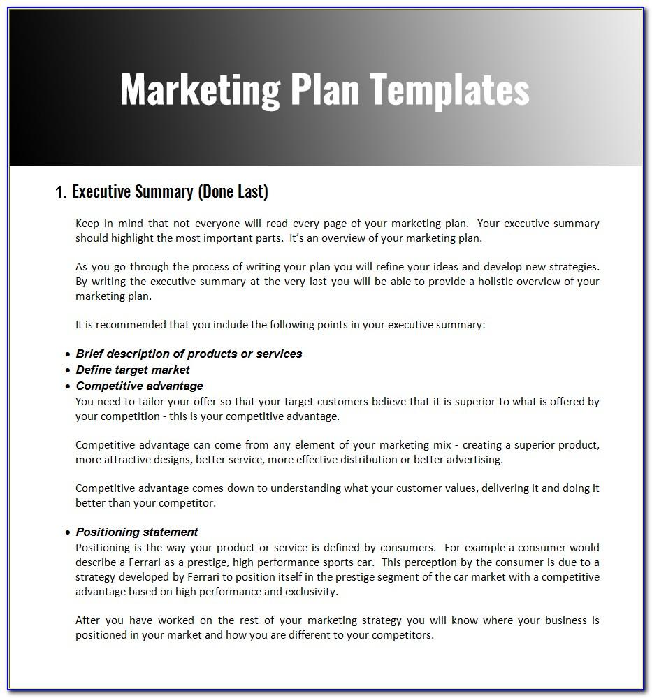 Marketing Plan Template Xls Templates 2 Resume Examples - Reverasite