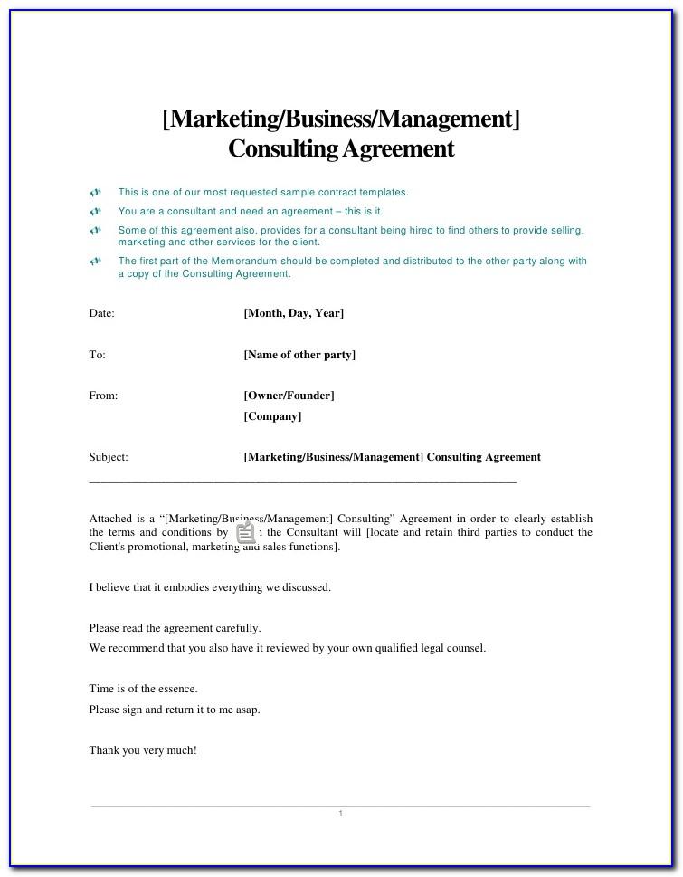 Marketing Consultant Contract Template Uk