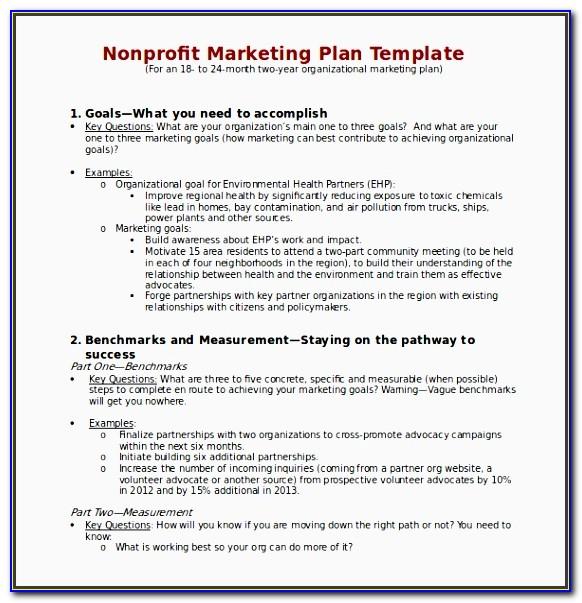 Marketing Plan Template Excel Free Download