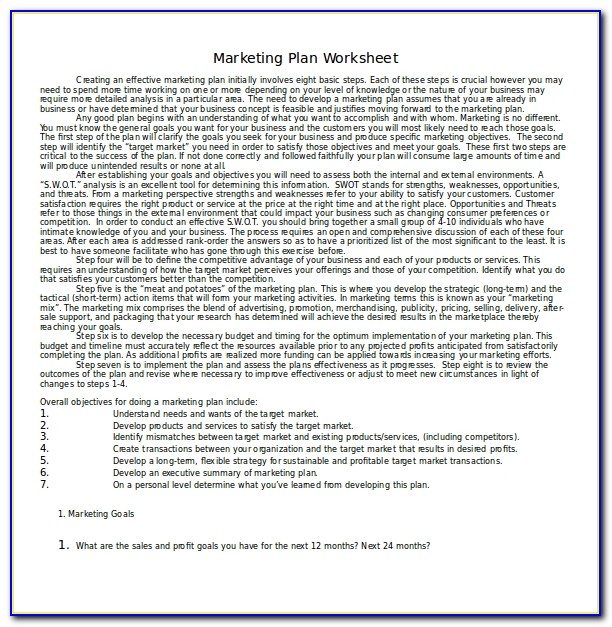 Marketing Plan Template Powerpoint Free Download