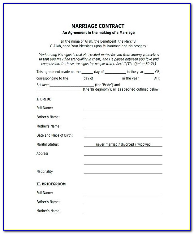 Marriage Contract Template Philippines