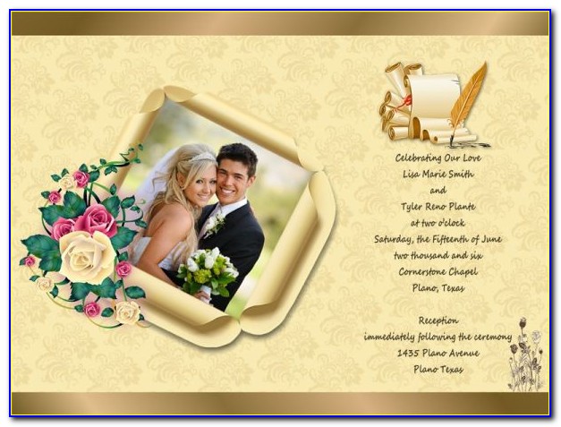 Marriage Invitation Wording For Friends Card