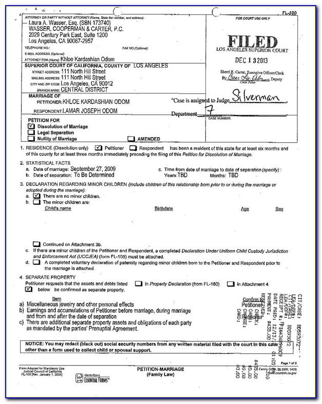 Marriage Settlement Agreement California Example