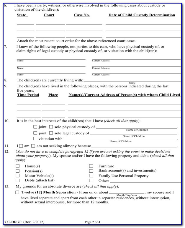 Maryland Separation Agreement Template Free